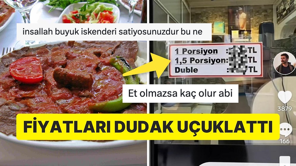 Yine Zam Geldi: Parmak Isırtan Bursa Lezzeti İskenderin 1 Porsiyon Fiyatı Cebinizi Yakacak