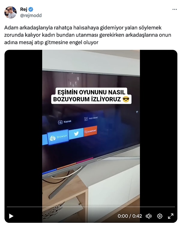 Eşine "babama gidiyorum" diyip halı sahaya giden kocanın karısına yakalanma hikayesi sosyal medyada konuşuldu.