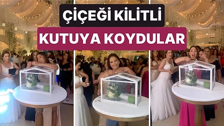 Düğünlerde Çiçek Atma Geleneğine Yeni Bir Boyut Getiren Eğlenceli Organizasyon