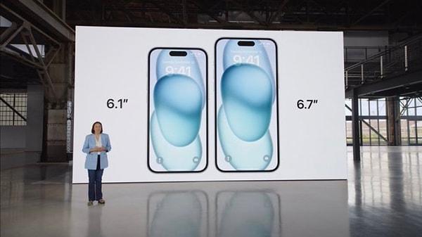 15 Plus'da ilk göze çarpan farklılık ise ekran boyutunda. 6.7 inç büyüklüğündeki OLED panel, tıpkı iPhone 15'de olduğu gibi 60Hz yenileme hızı sunuyor.