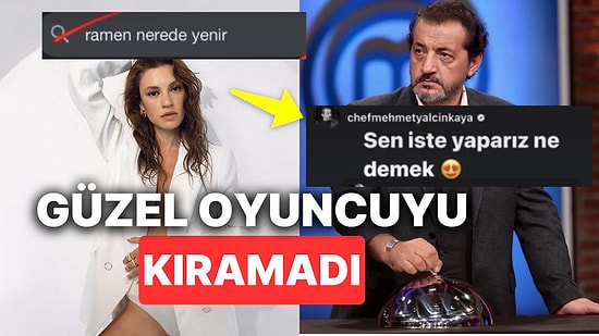 MasterChef'in Sert Şefi Mehmet Yalçınkaya Ünlü Oyuncu Yüsra Geyik'in Teklifini Geri Çeviremedi