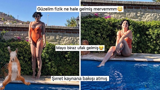 Turuncu Mayosuyla Tatil Pozlarını Paylaşan Merve Boluğur Çok Konuşuldu!