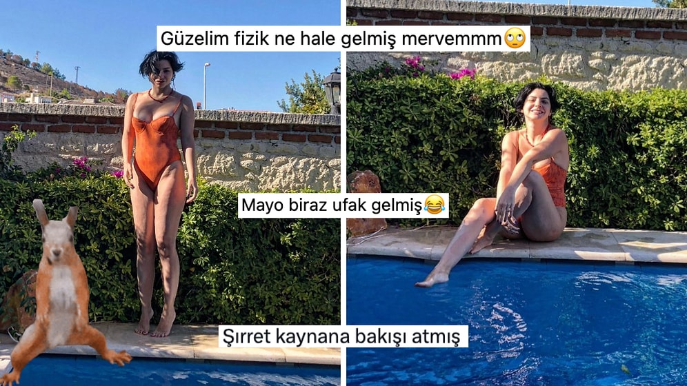 Turuncu Mayosuyla Tatil Pozlarını Paylaşan Merve Boluğur Çok Konuşuldu!