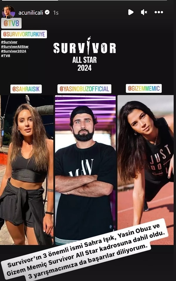 Son olarak Sahra Işık, Yasin Obuz ve Gizem Memiç gibi eski sezonlara damga vurmuş yarışmacıların All Star 2024'te yer alacağı duyuruldu.