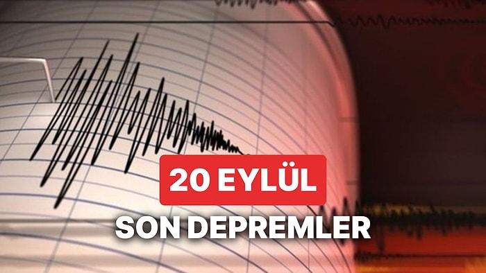 Yine Deprem mi Oldu? 20 Eylül Çarşamba 2023 AFAD ve Kandilli Rasathanesi Son Depremler Listesi