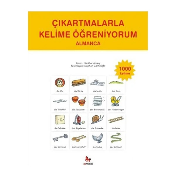 Çıkartmalarla Kelime Öğreniyorum Almanca - 1000 Kelime -