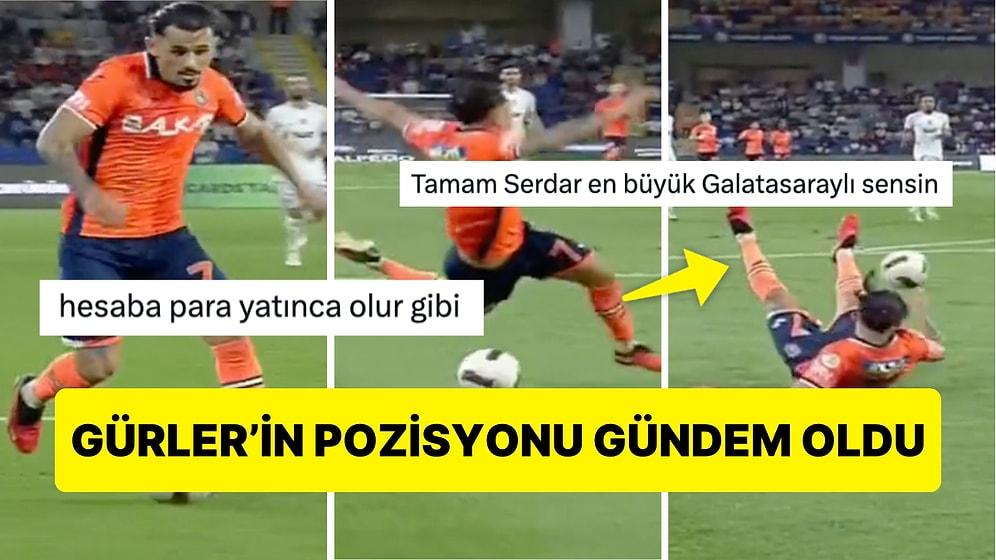 Galatasaray Maçında Başakşehirli Serdar Gürler'in Yerde Kaldığı Pozisyon Tartışma Yarattı