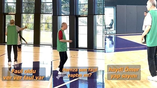 Paylaşılan videoda Erdoğan'ın Cumhurbaşkanlığı Külliyesi'ndeki basketbol sahasında çalışma arkadaşları ve milletvekilleriyle basketbol oynadığı anlar yer aldı.