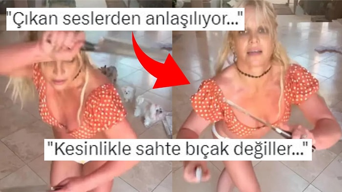 Elinde Bıçaklarla Tuhaf Bir Şekilde Dans Eden Britney Spears Hayranlarını Endişelendirdi