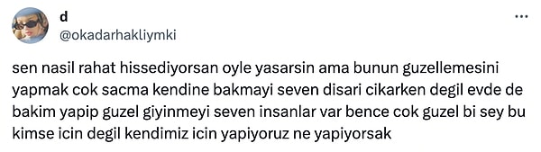 Kullanıcının bu paylaşımı özellikle yine başörtülü kadınlar tarafından eleştirildi ve tartışma yarattı.