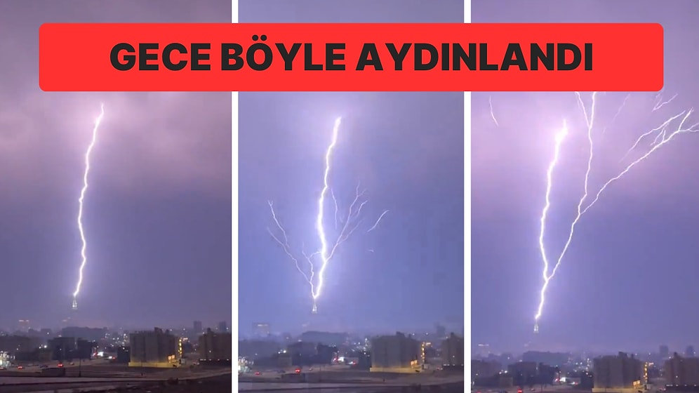 Mekke’de Elektrik Fırtınası: Gece Böyle Aydınlandı