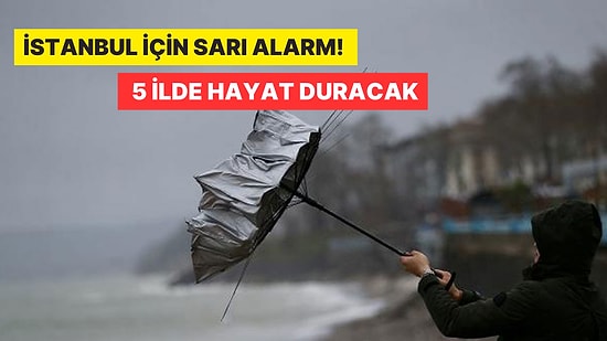 Şemsiyeleri Hazırlayın! Meteoroloji Uyardı: 30 İli Sağanak Vuracak, 5 İlde Hayat Duracak