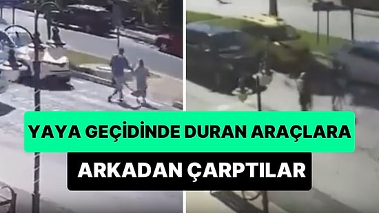 Antalya'da Medeniyet Denemesi: Yaya Geçidindeki Yayalara Yol Verilince Araçlar Kaza Yaptı