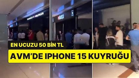 Türkiye'de Bugün Satışa Çıkacak Olan iPhone 15 İçin Vatandaşlar Geceden Sıraya Girdi