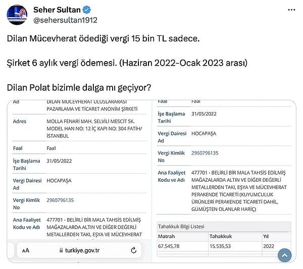 Dilan Polat'ın üzerinden kara para akladığı iddia edilen Dilan Mücevherat için sadece 15 bin TL ödediğini açıklayan Gazeteci Sultan, açıklamalarıyla dikkat çekti.