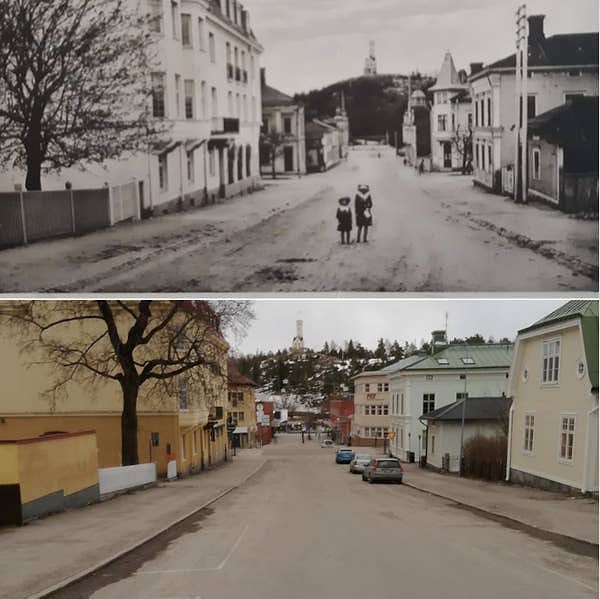 In 1920, the Swedish municipality of Söderhamn, and a century later: