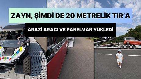 4 Yaşındaki Zayn Sofuoğlu Şimdi de 20 Metrelik TIR'a İki Arazi Aracı ve Panelvan Yükledi