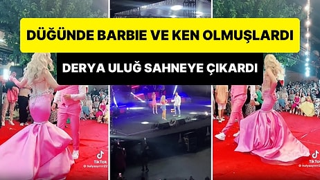 Derya Uluğ, Düğünlerinde Barbie ve Ken Gibi Giyinerek 'Nefes' Şarkısında Dans Eden Roman Çifti Sahneye Çıkardı