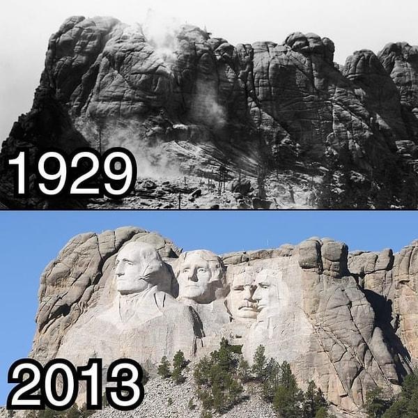 6. Rushmore Dağı. (1929 ve 2013)