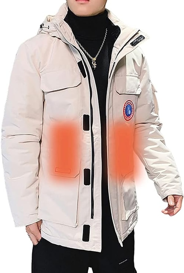 8. Soğuklarda sizi sıcacık tutacak rüzgar geçirmez ısıtmalı unisex ceket.