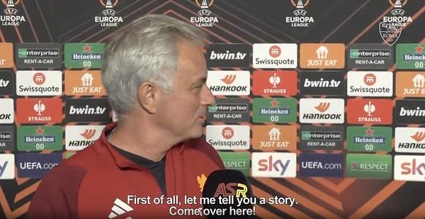 Avrupa Ligi karşılaşması Jose Mourinho içimizi ısıtan bir hikaye anlattı.