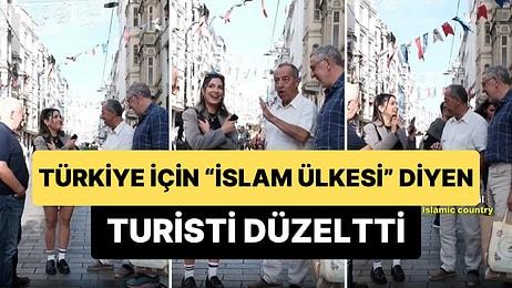 İstanbul'a Gelen ve Türkiye'yi İslam Ülkesi Olarak Bilen Turisti Düzelten Muhabirin Viral Olan Anları