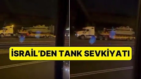 İsrail Ordusu, En Gelişmiş Tanklarını Gazze Sınırına Sevk Edilirken Görüntülendi