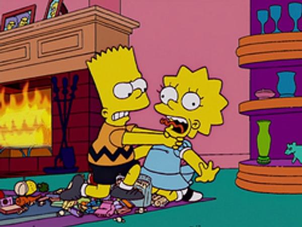 1. "Kural o kadar da tuhaf değildi, ama arkasındaki sebep tuhaftı. Simpsonları izlememize izin verilmiyordu, çünkü kız kardeşim Bart'ın Lisa'ya yaptığı gibi kardeşimi boğmaya çalışmıştı!"