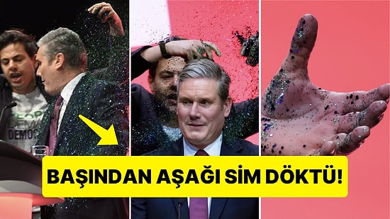 İngiliz Ana Muhalefet Liderine 'Işıl Işıl' Protesto: Başından Aşağı Sim Döktü!