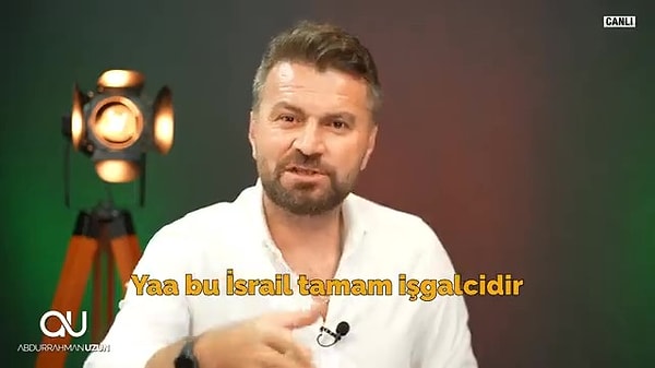 Abdurrahman Uzun yaptığı o yorumda, "O topraklar bizim. Müslümanım diyorsan Kudüs meselesi senin birinci meselendir" dedi.