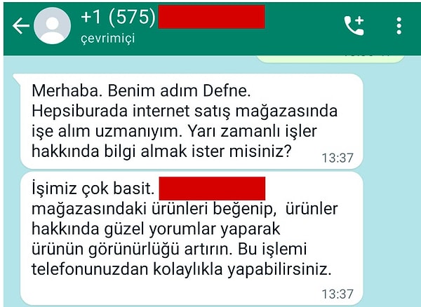 Yabancı numaralardan gelen iş teklifine cevap verildiğinde ne oluyor?