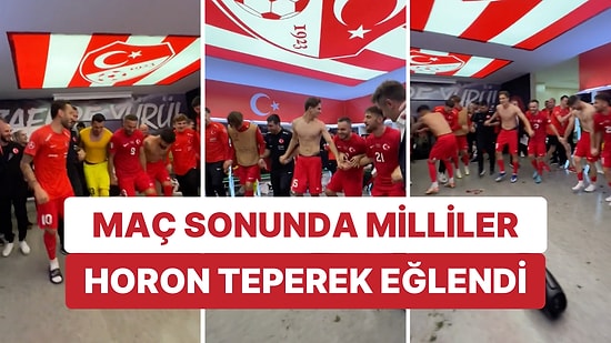 Milli Takım, EURO 2024 Biletini Kaptıktan Sonra Soyunma Odasında Horon Teperek Eğlendi