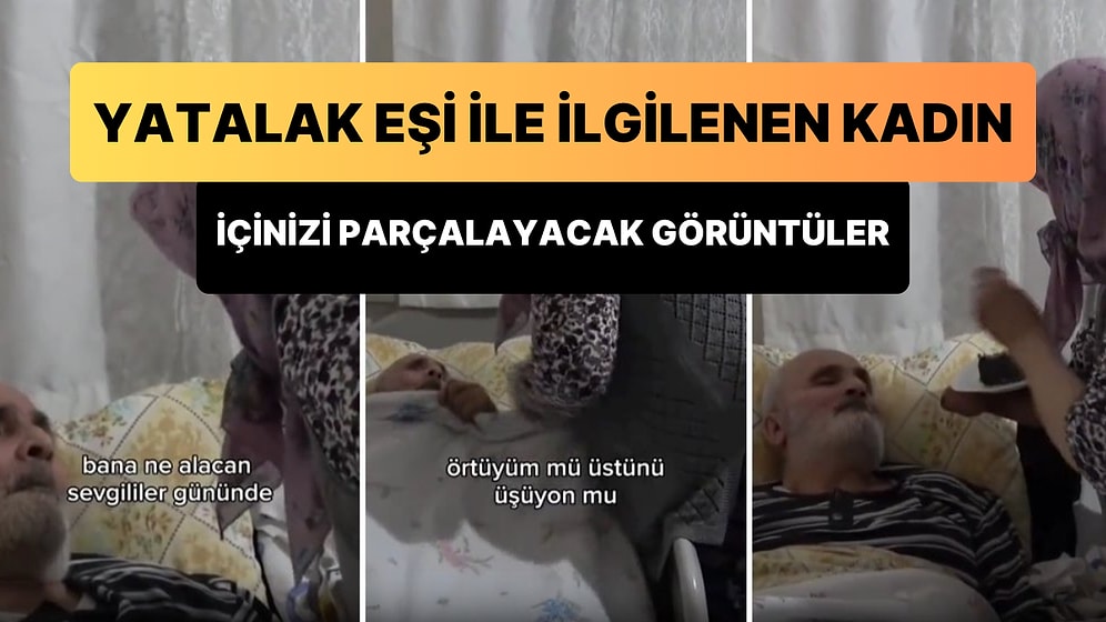 Yatalak Eşi ile İlgilenip Sevgililer Günü'nde Pasta Yediren Kadının İçinizi Parçalayacak Görüntüleri