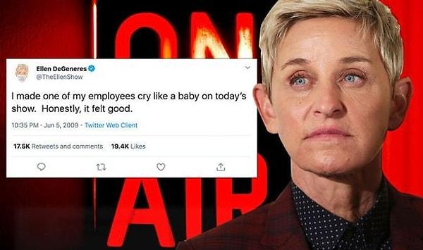 Daha sonra Ellen DeGeneres'in iş yerinde insanlara hayatı zehir etmesinin yanı sıra geçmişte attığı bazı tweetler gün yüzüne çıktı.