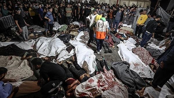 Gazze'deki Sağlık Bakanlığı Sözcüsü, İsrail'in Gazze'deki El-Ehli Baptist Hastanesi'ni bombalaması sonucu ölü sayısının 800'e yükseldiğini açıkladı.