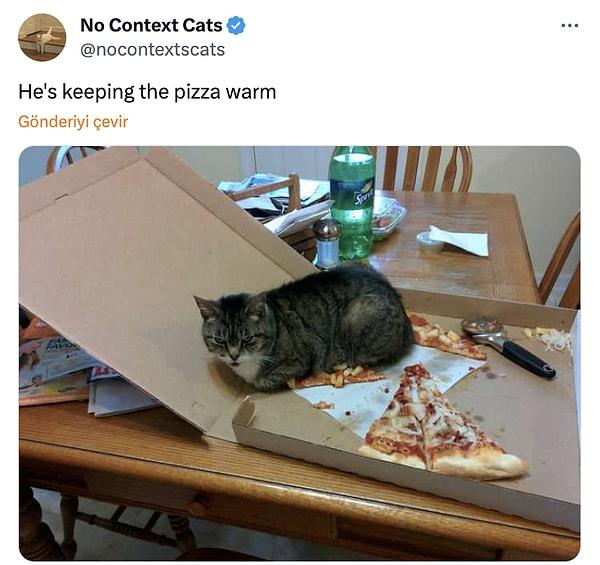 Pizzayı sıcak tutmak için muhteşem bir çözüm!