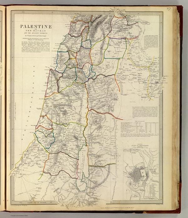 4. 1983 yılından Filistin'in haritası.