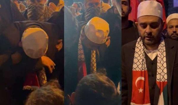 İmam Halil Konakçı, İstanbul’da bulunan İsrail Konsolosluğu önünde polis ekiplerinin attığı biber gazından etkilenmişti.