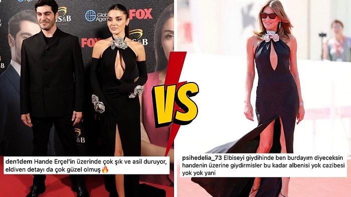 Hande Erçel Daha Önce Carla Bruni'nin Giydiği Elbiseyi Cannes'da Giydi, Kıyaslayanlardan Kaçamadı!