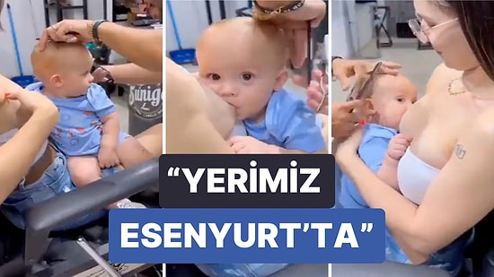 Bir Annenin Bebeğini Emzirirken Tıraş Ettirdiği Görüntüler TikTok'ta Viral Oldu