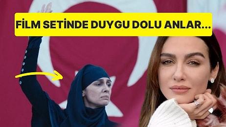 Birce Akalay, Halide Edib Adıvar'ın Sultanahmet Mitingi Sahnesini Canlandırmasıyla Film Setine Damga Vurdu
