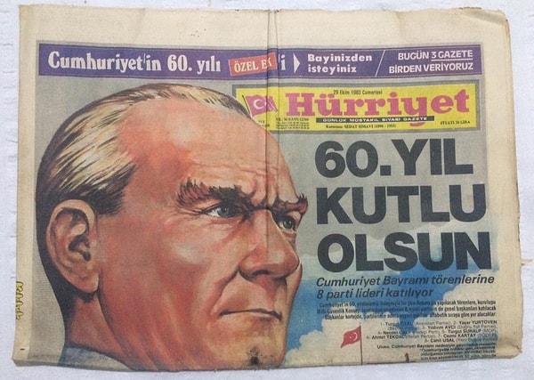 12 Eylül 1980 Darbesi sonrası yeni bir döneme giriş yapan Türkiye, bu siyasi atmosfer altında 29 Ekim 1983'te 60. yaşını kutladı.