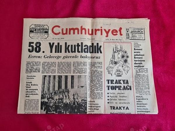 1981 Anayasa Değişikliği ile 29 Ekim Cumhuriyet Bayramı anayasal bir güvence altına alındı.