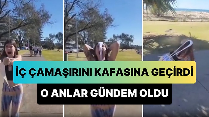 Sosyal Medyada Beğeni Alabilmek İçin İç Çamaşırını Kafasına Geçiren Kadın