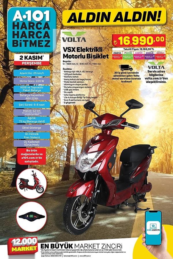 Volta VSX Elektrikli Motorlu Bisiklet 16.990 TL
