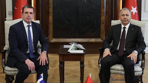 Geçtiğimiz günlerde Yunanistan Göç ve İltica Bakanı Dimitirs Keridis, Türkiye’ye gelerek İçişleri Bakanı Ali Yerlikaya ile görüşmede bulunmuştu.