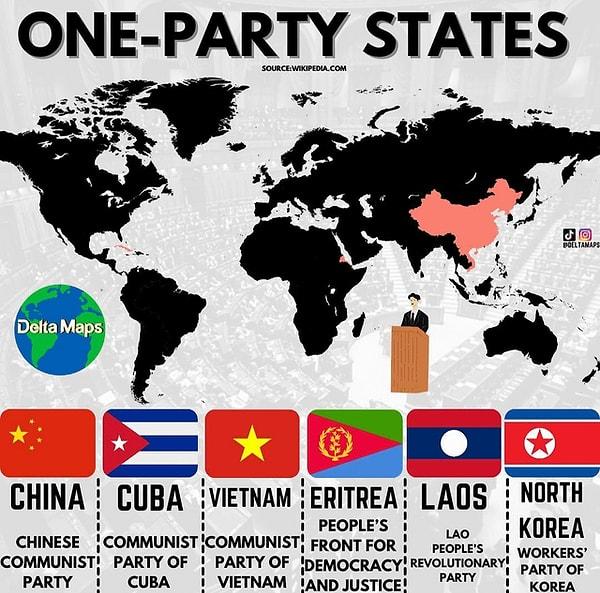 3. Tek partili ülkeler.