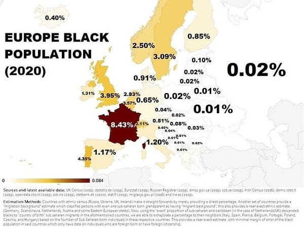 4. Avrupa'daki siyah popülasyonu.