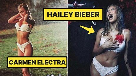 Hailey Bieber, Halloween Konsepti Olarak "Korkunç Bir Film"deki Carmen Electra'yı Seçti!