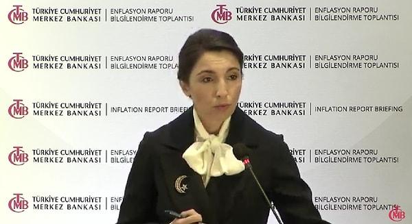 TCMB Başkanı Hafize Gaye Erkan, 2023 yılı IV. Enflasyon Raporu'nun sunumunu yaptı.